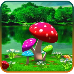 3D Mushroom Live Wallpaper HD