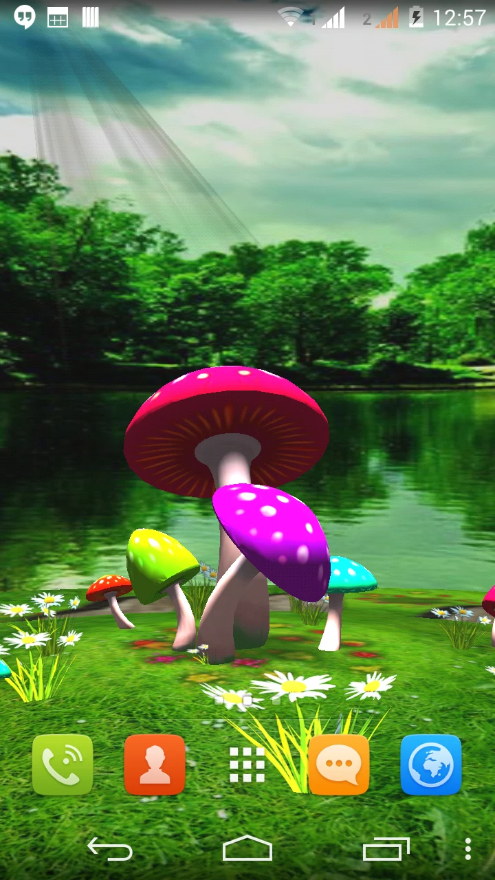 3D Mushroom Live Wallpaper HD screenshot